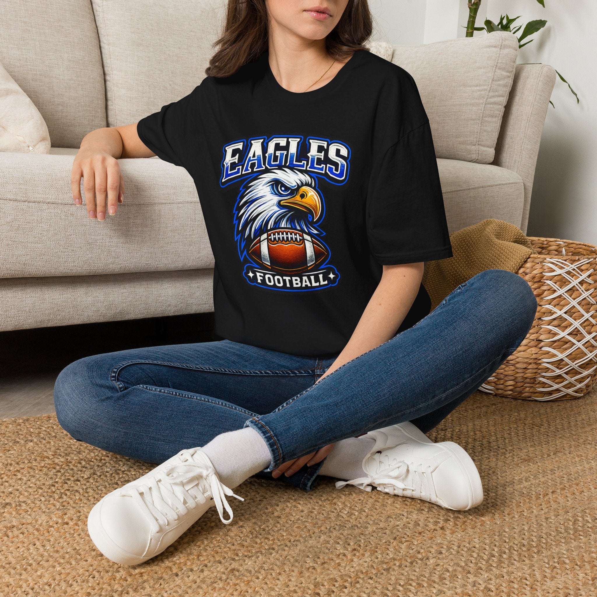 Eagles Football T-Shirt — Bold Eagle Helmet Graphic Tee