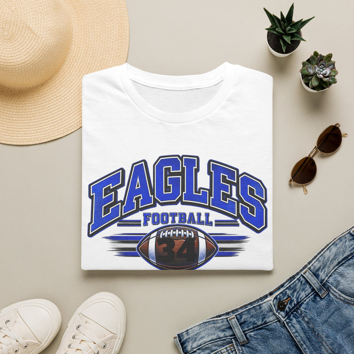 Eagles Football T-Shirt — Retro Team Logo Tee for Fans