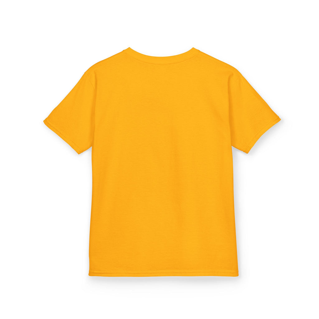 Kids Halloween Tee — "Too Cute to Spook" Black Cat Pumpkin Shirt