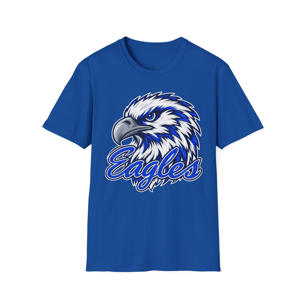 Eagles Graphic T-Shirt — Fierce Blue Eagle Head School Spirit Tee