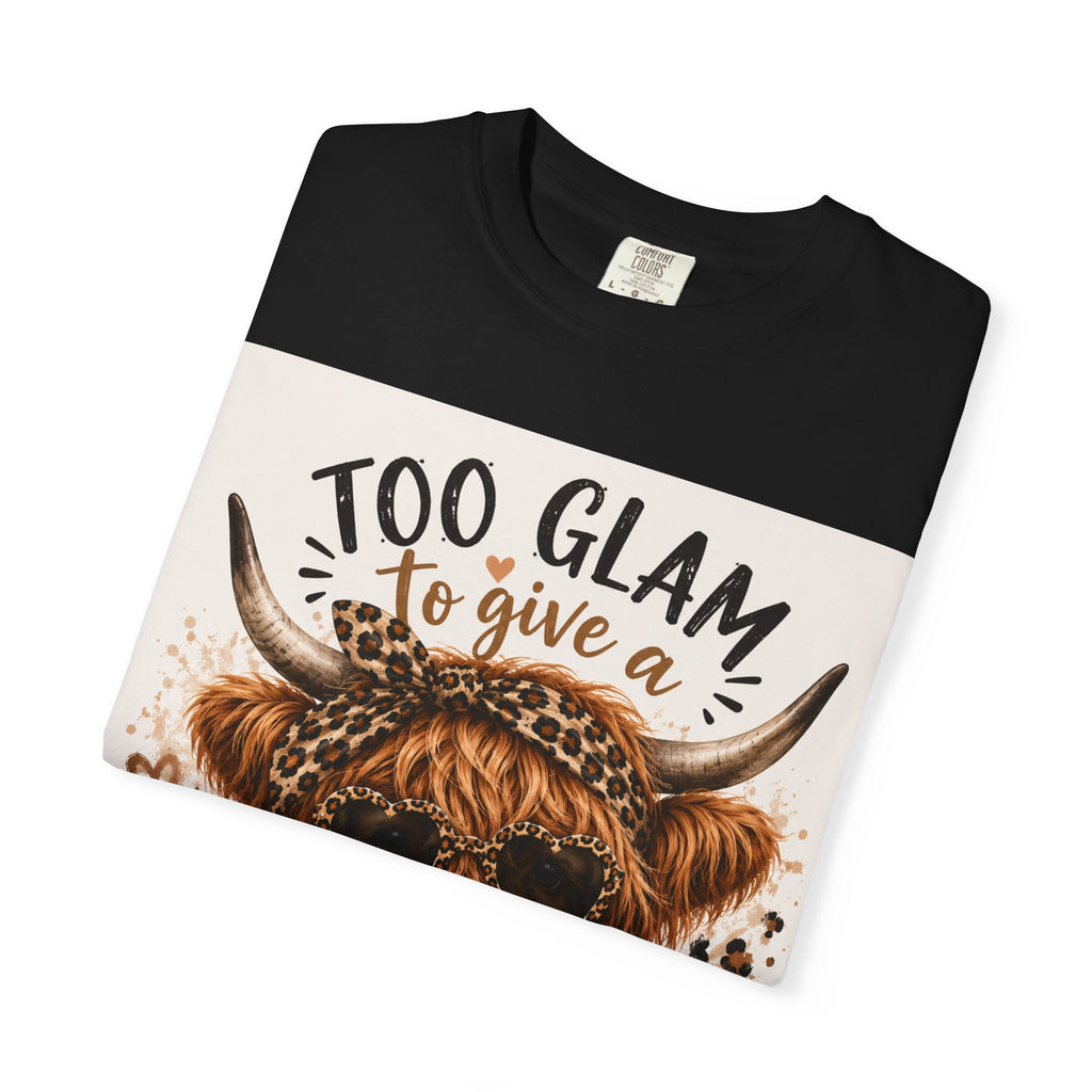 Too Glam to Give a Damn Cow Graphic T-Shirt