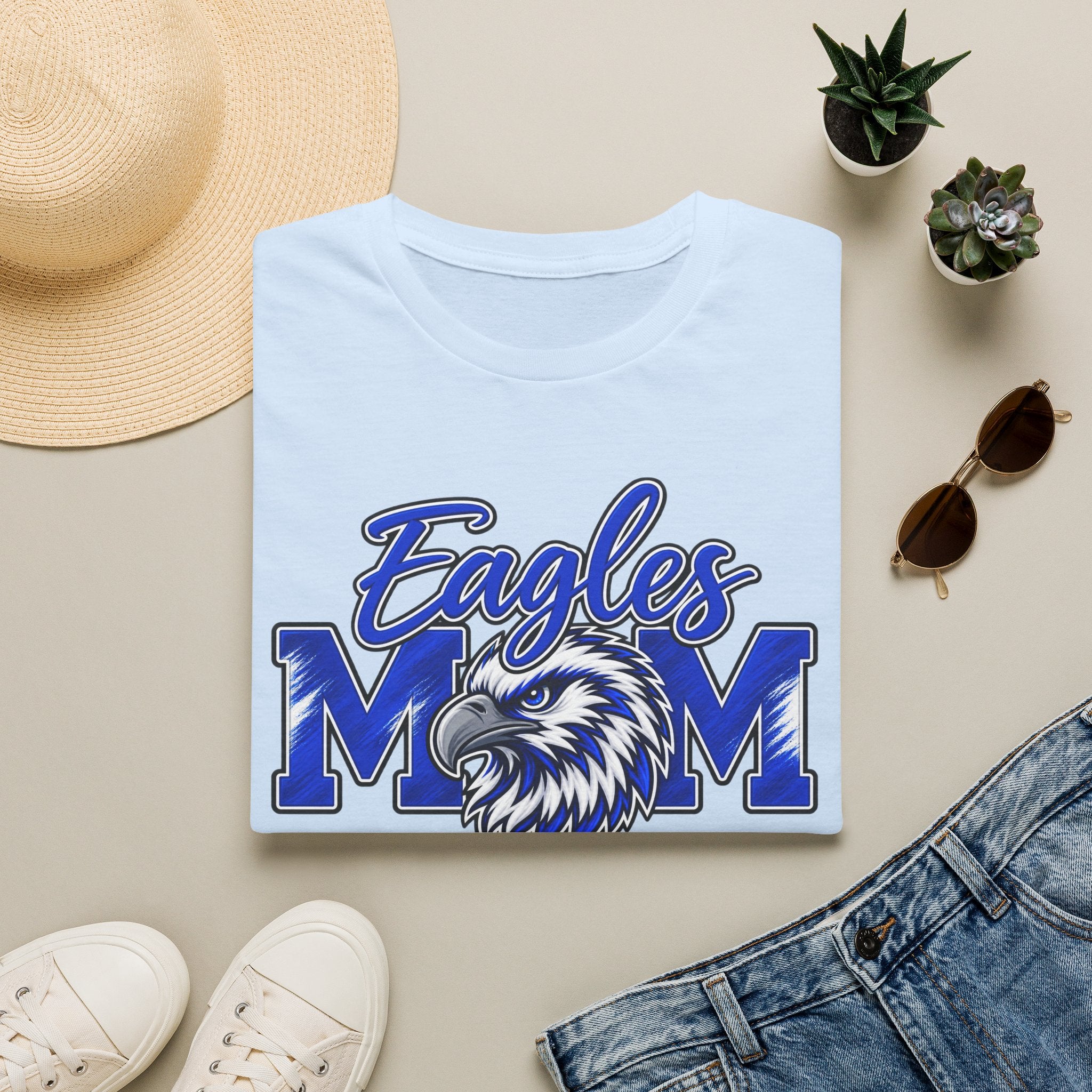 Eagles Mom T-Shirt — Proud Blue Eagle Mom Tee