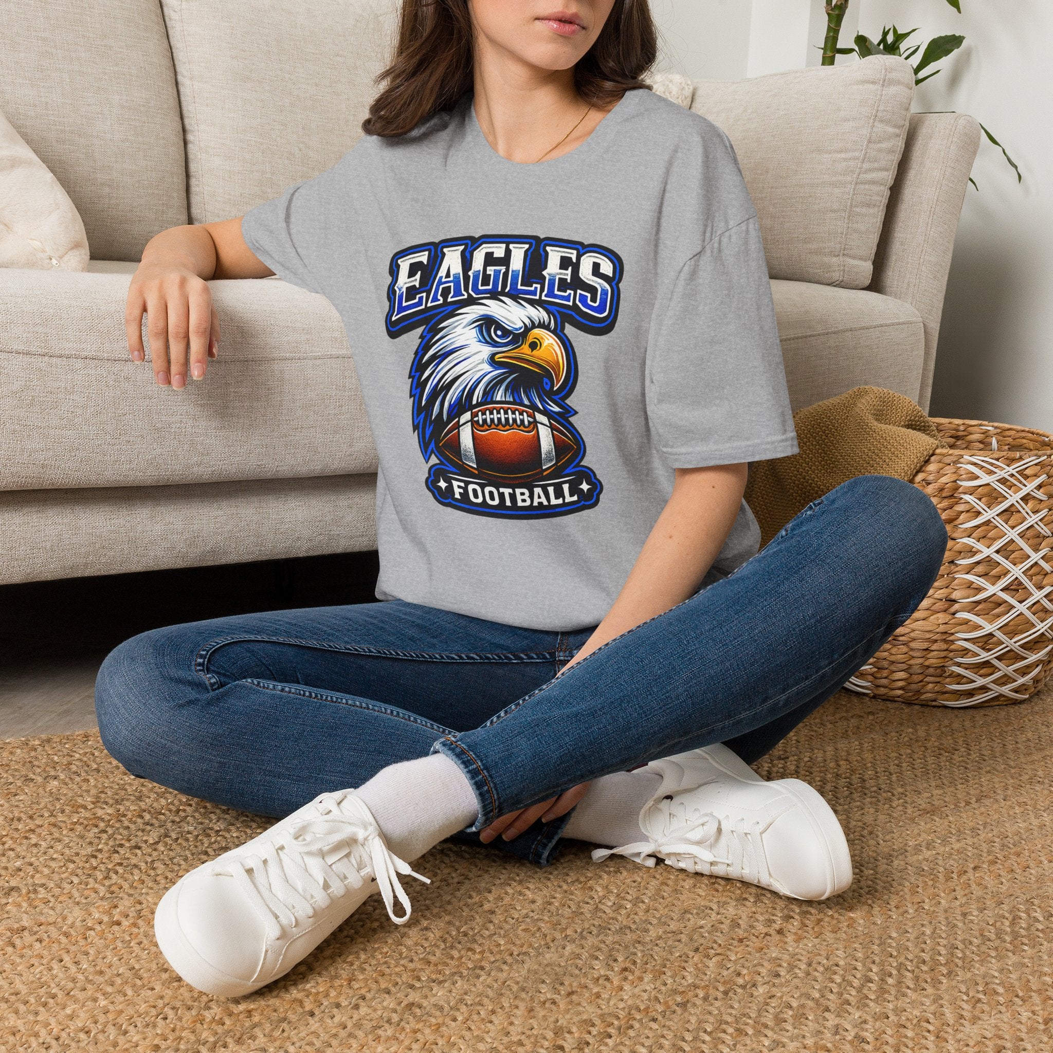Eagles Football T-Shirt — Bold Eagle Helmet Graphic Tee
