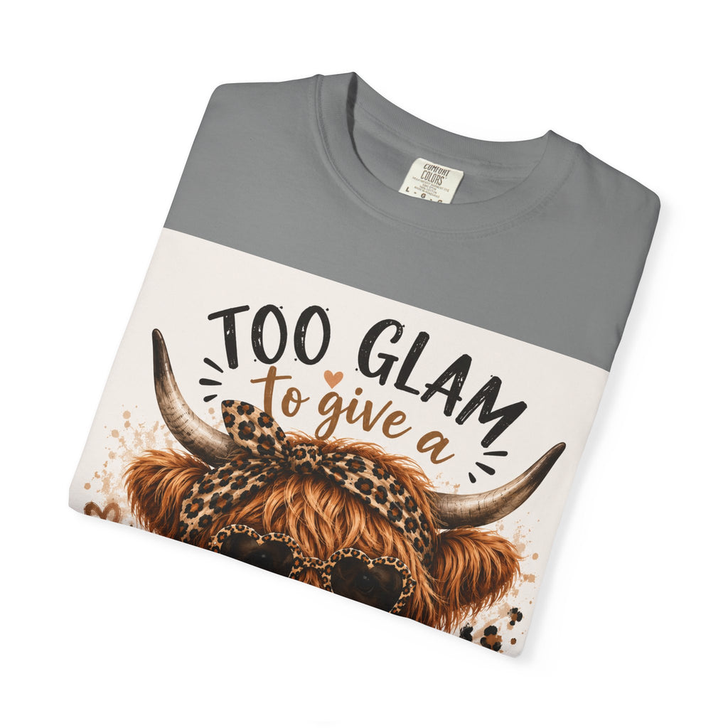 Too Glam to Give a Damn Cow Graphic T-Shirt