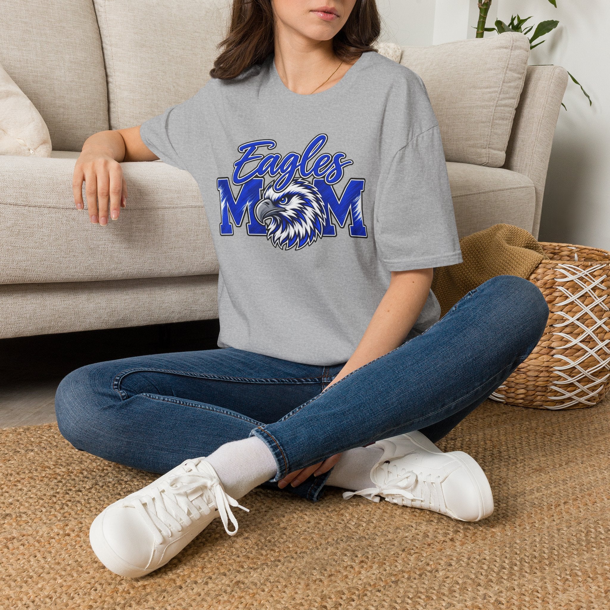 Eagles Mom T-Shirt — Proud Blue Eagle Mom Tee