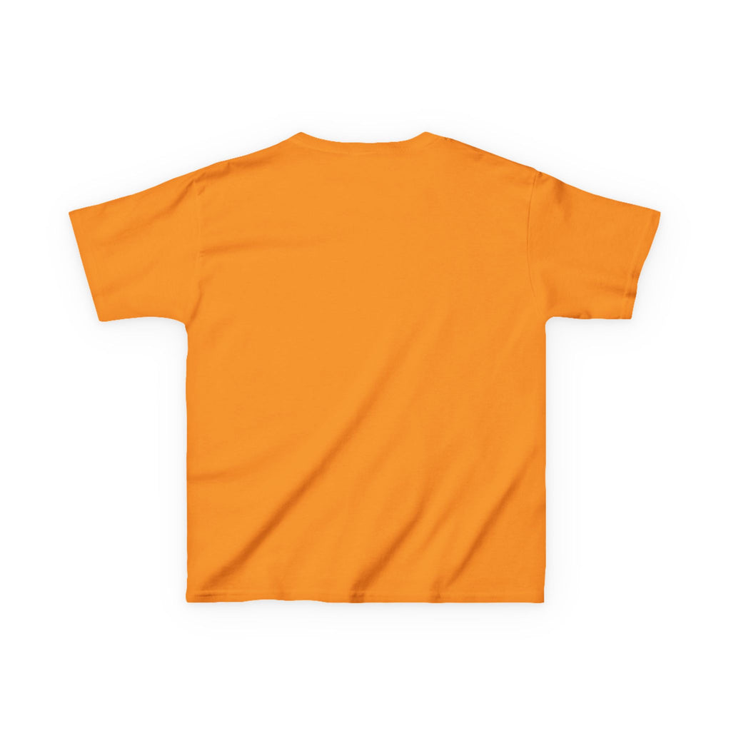 Kids Halloween Tee — "Too Cute to Spook" Black Cat Pumpkin Shirt