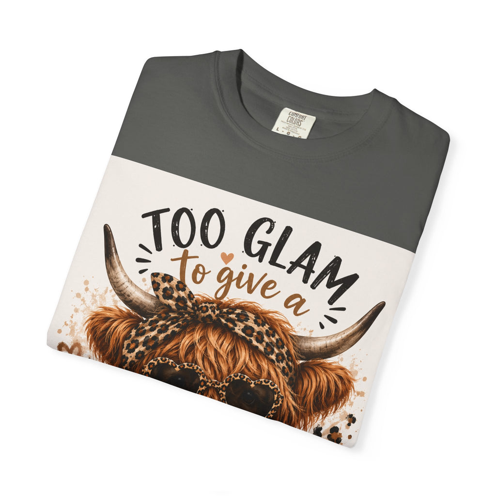 Too Glam to Give a Damn Cow Graphic T-Shirt