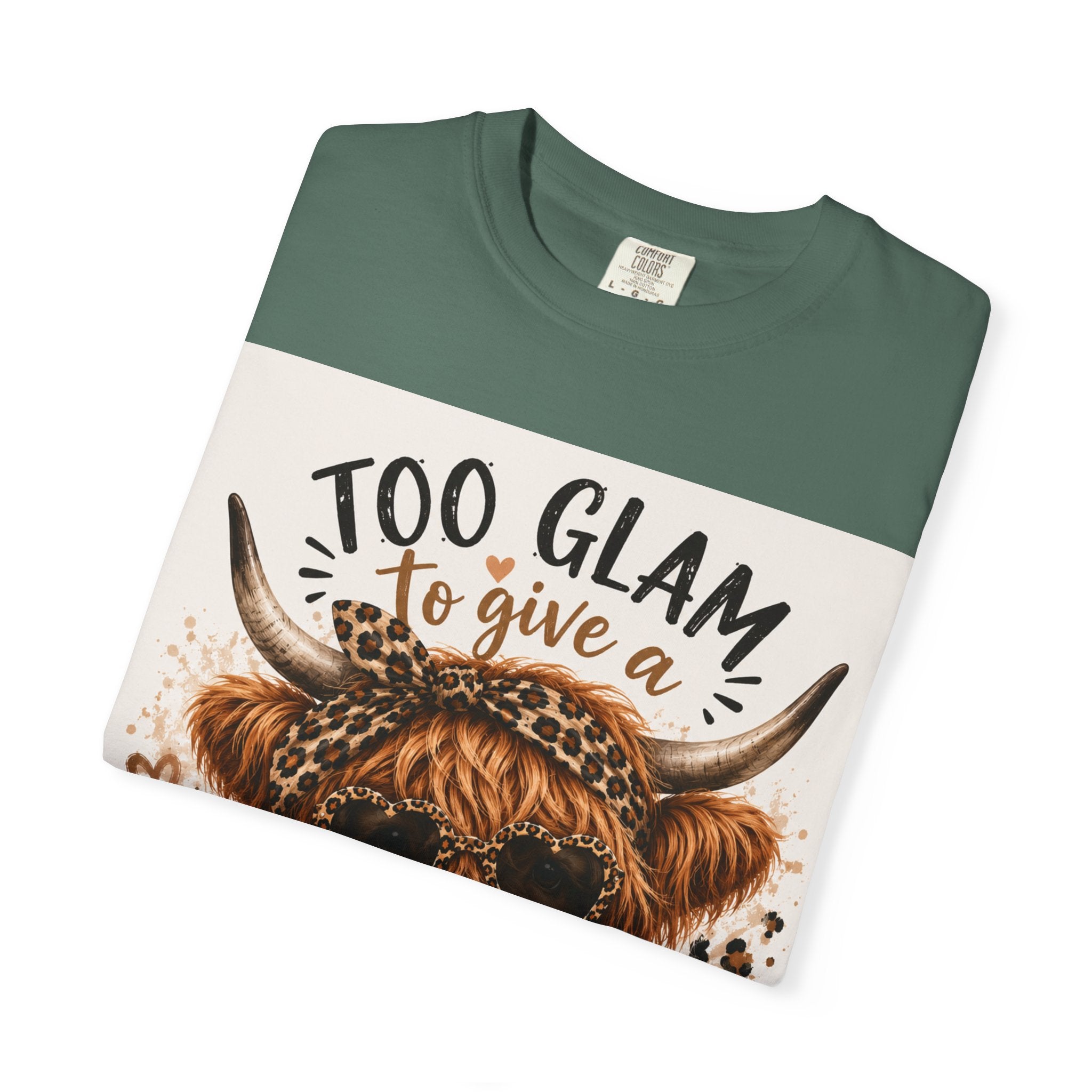 Too Glam to Give a Damn Cow Graphic T-Shirt
