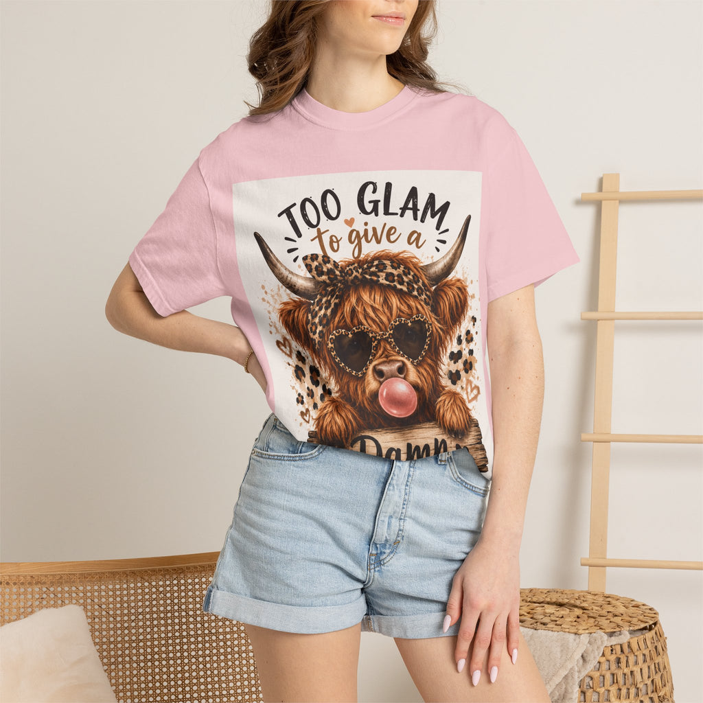 Too Glam to Give a Damn Cow Graphic T-Shirt