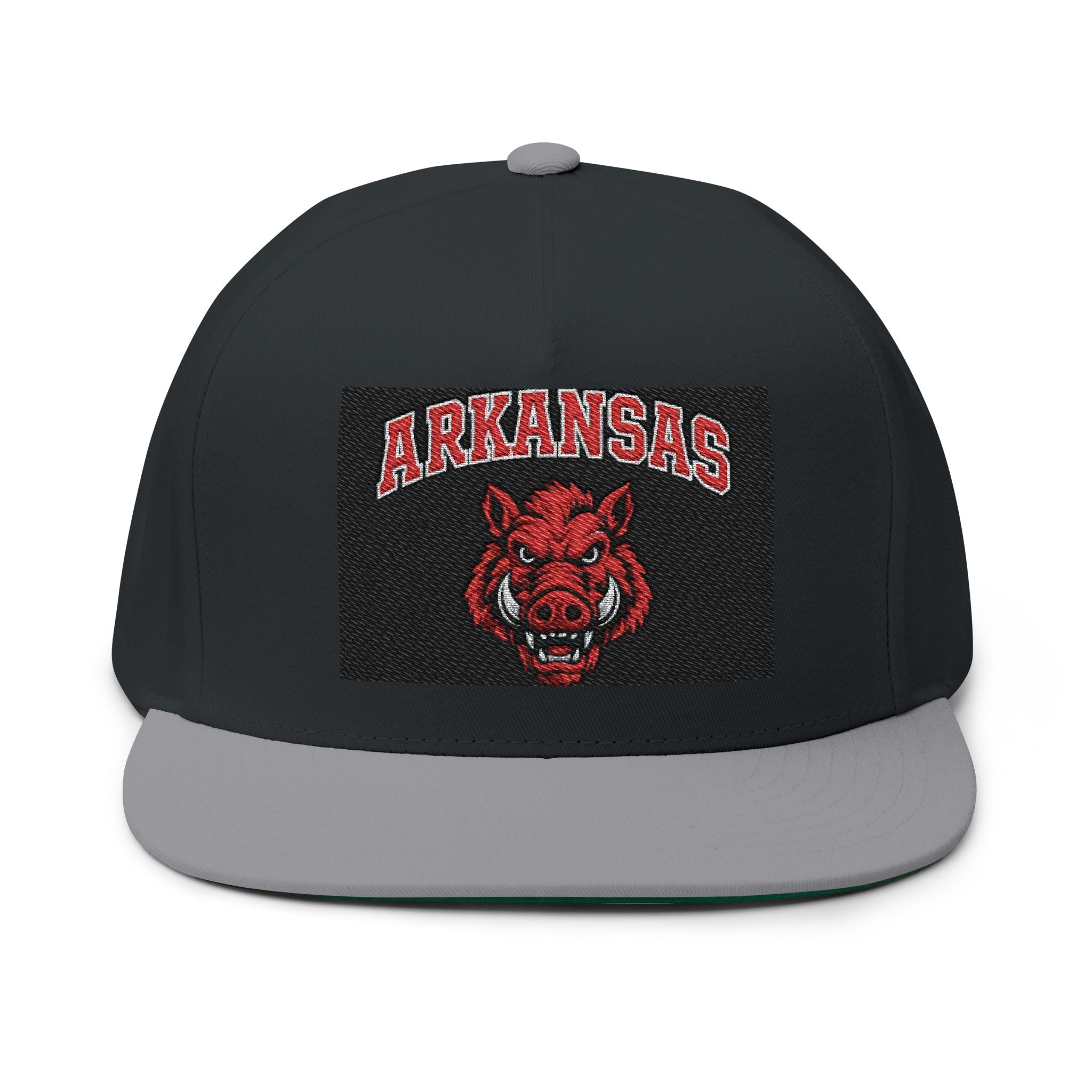 Arkansas Razorback Embroidered Flat Bill Cap