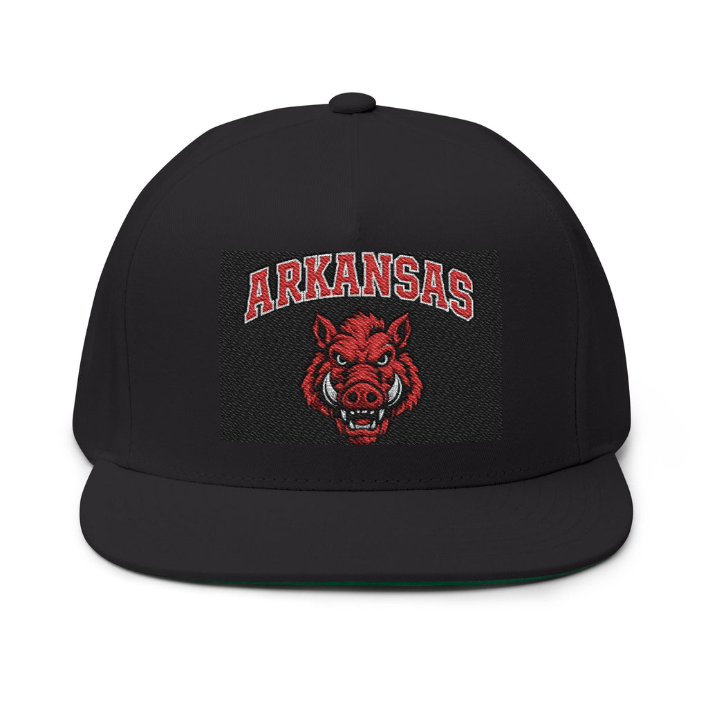 Arkansas Razorback Embroidered Flat Bill Cap