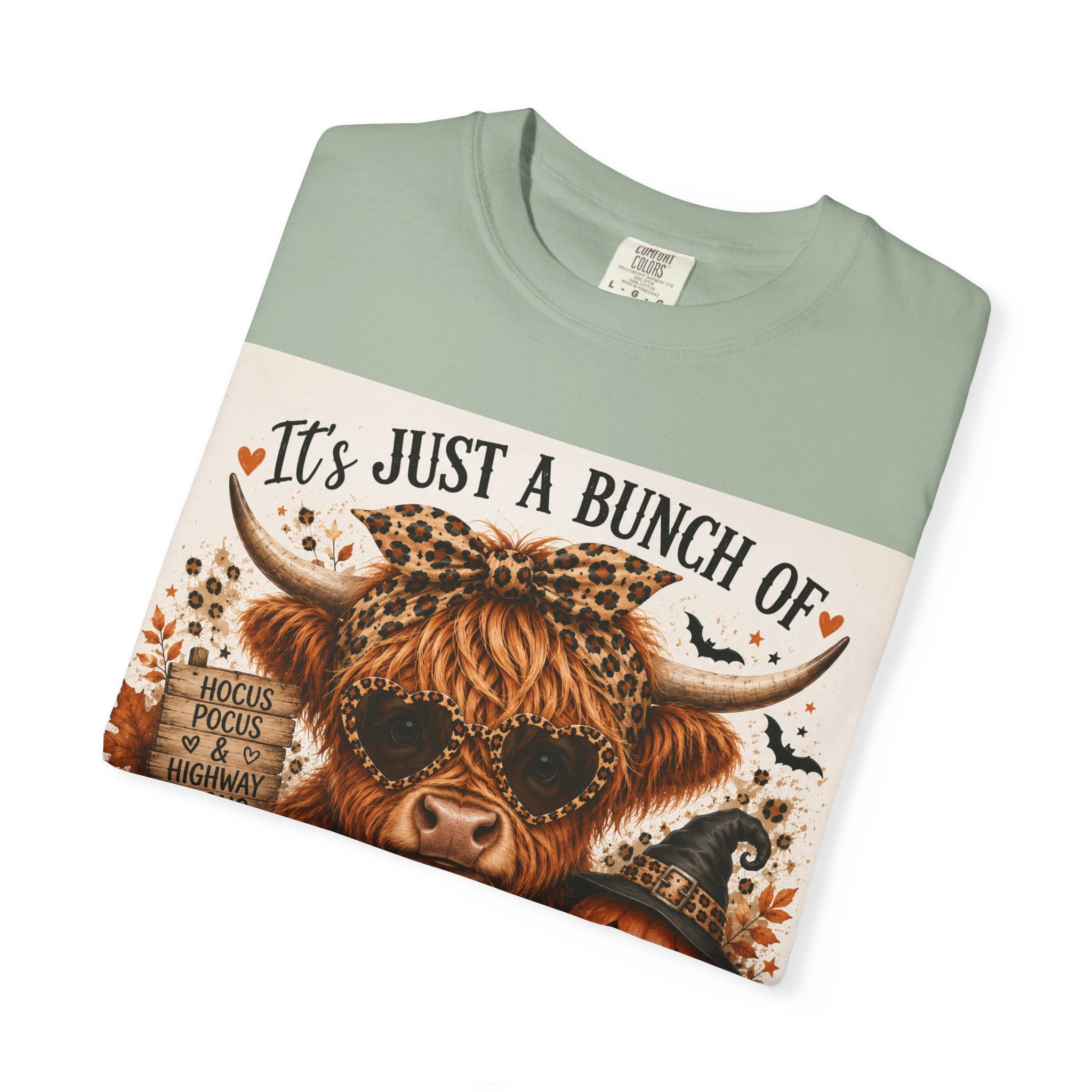 Spooky Season Highland Cow T-Shirt — "It's Just a Bunch of Spooky Season" Halloween Tee