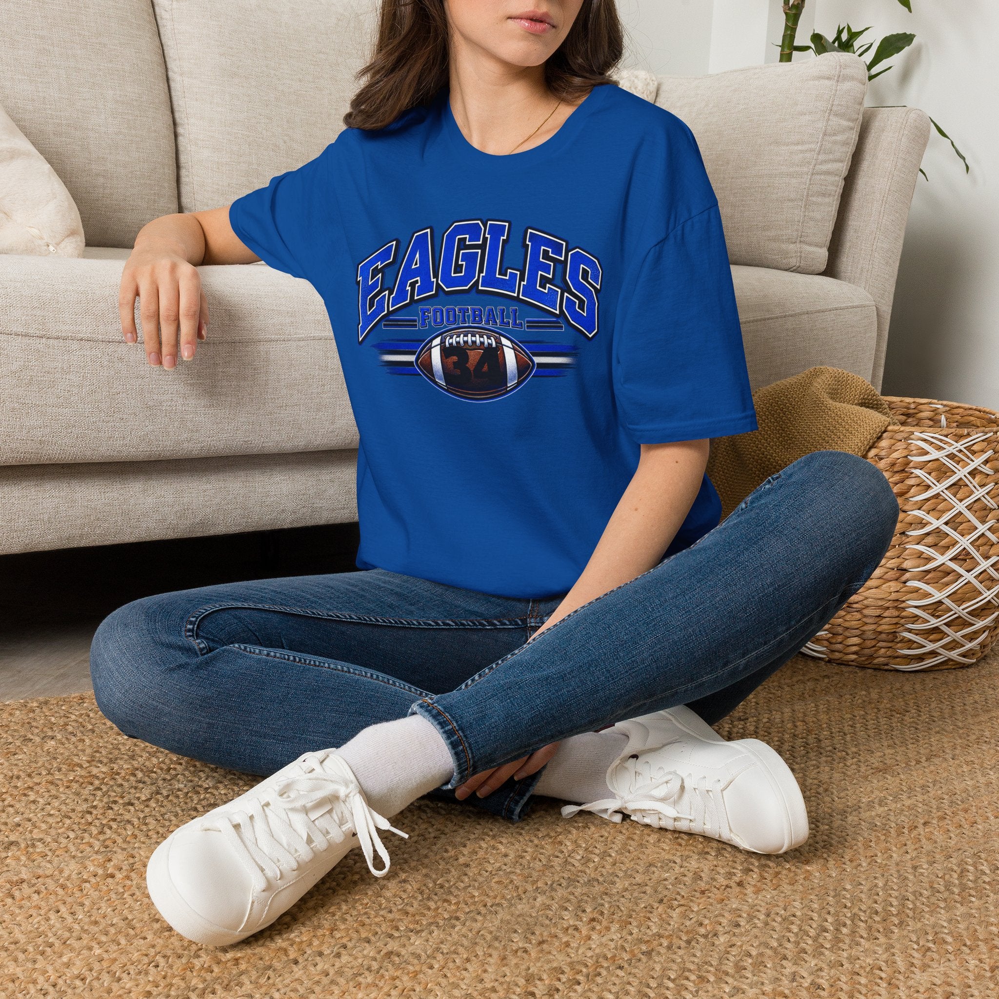 Eagles Football T-Shirt — Retro Team Logo Tee for Fans