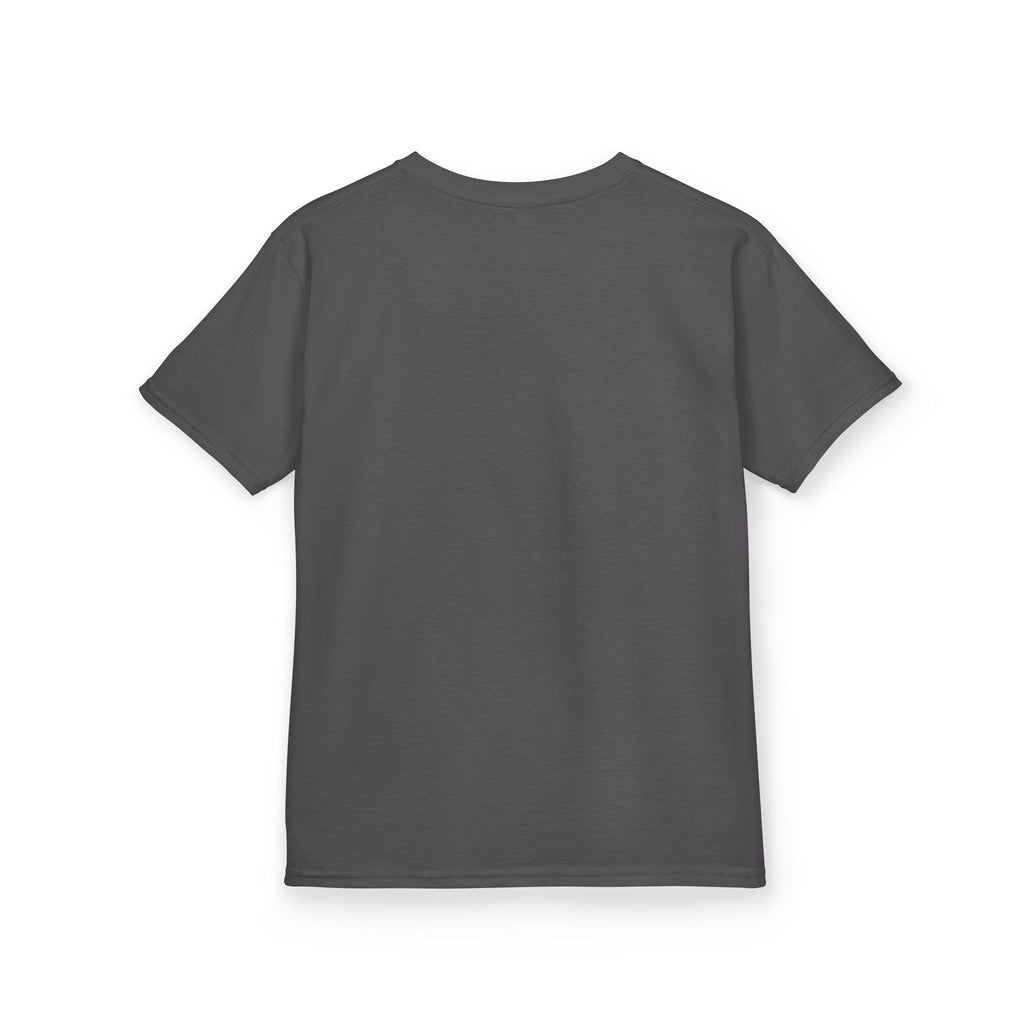 Kids Halloween Tee — "Too Cute to Spook" Black Cat Pumpkin Shirt