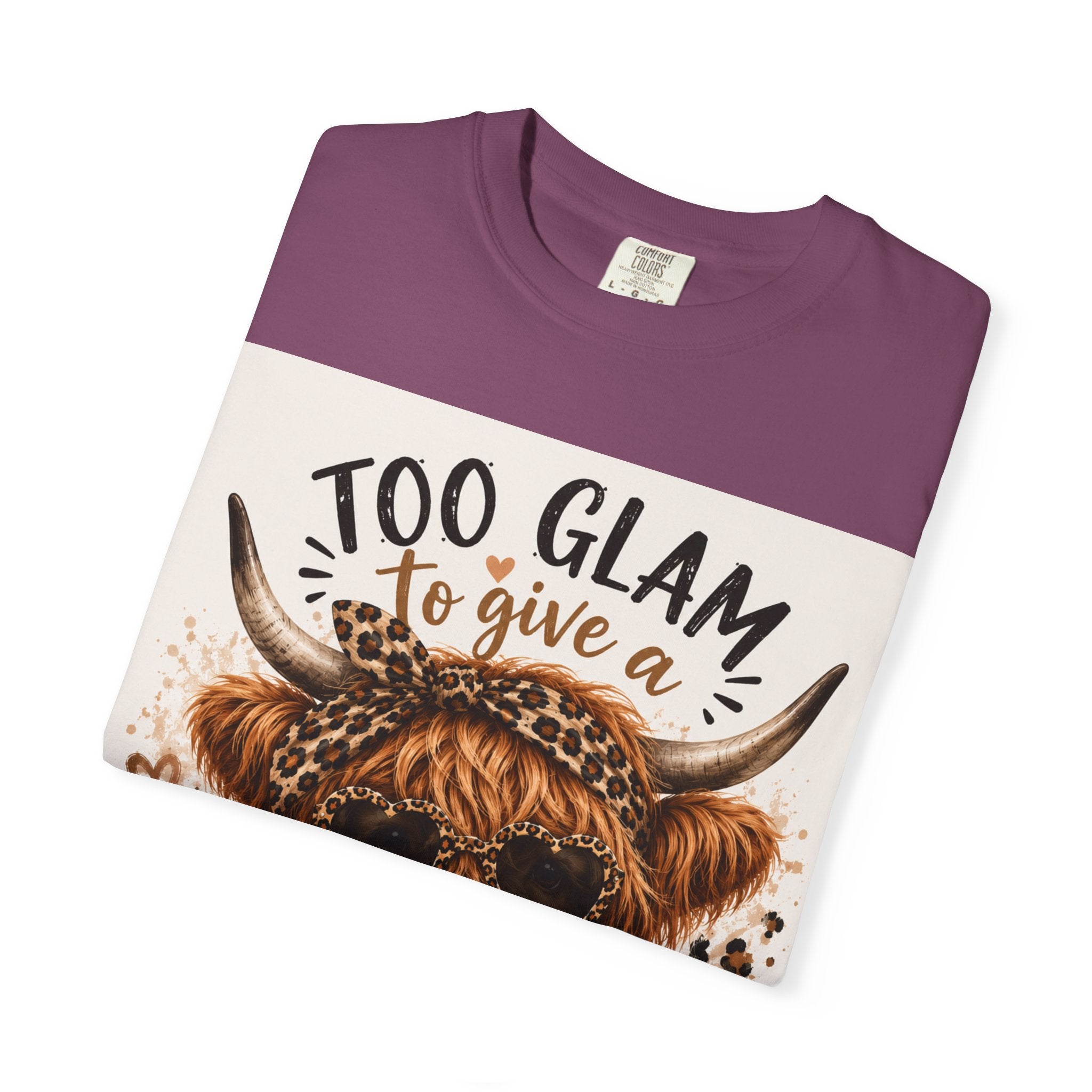 Too Glam to Give a Damn Cow Graphic T-Shirt