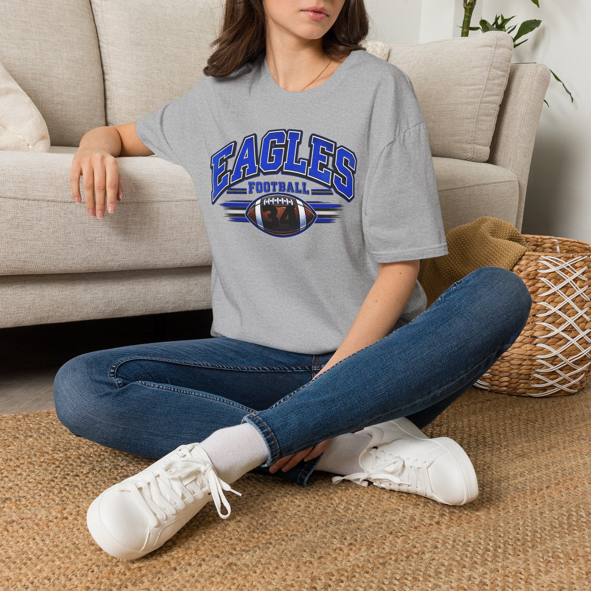 Eagles Football T-Shirt — Retro Team Logo Tee for Fans