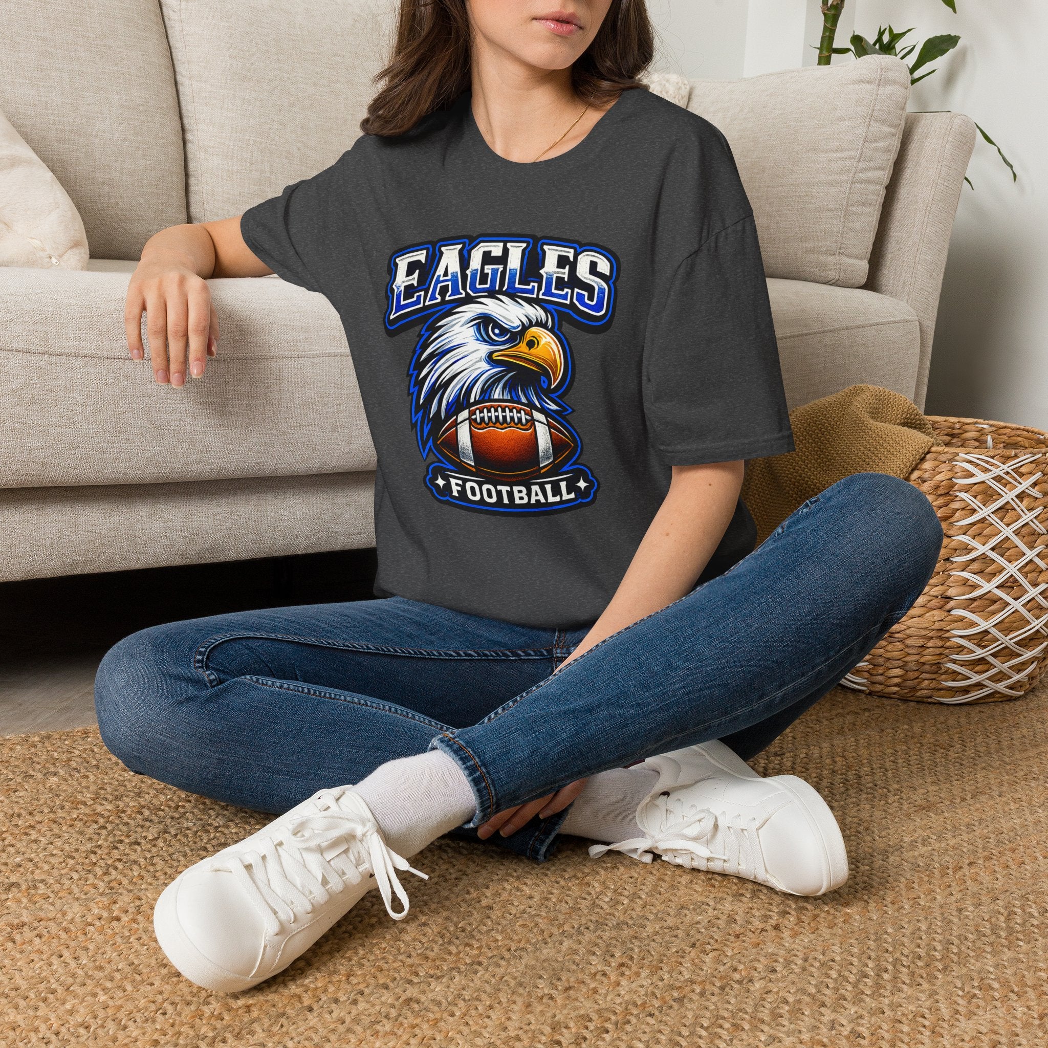 Eagles Football T-Shirt — Bold Eagle Helmet Graphic Tee