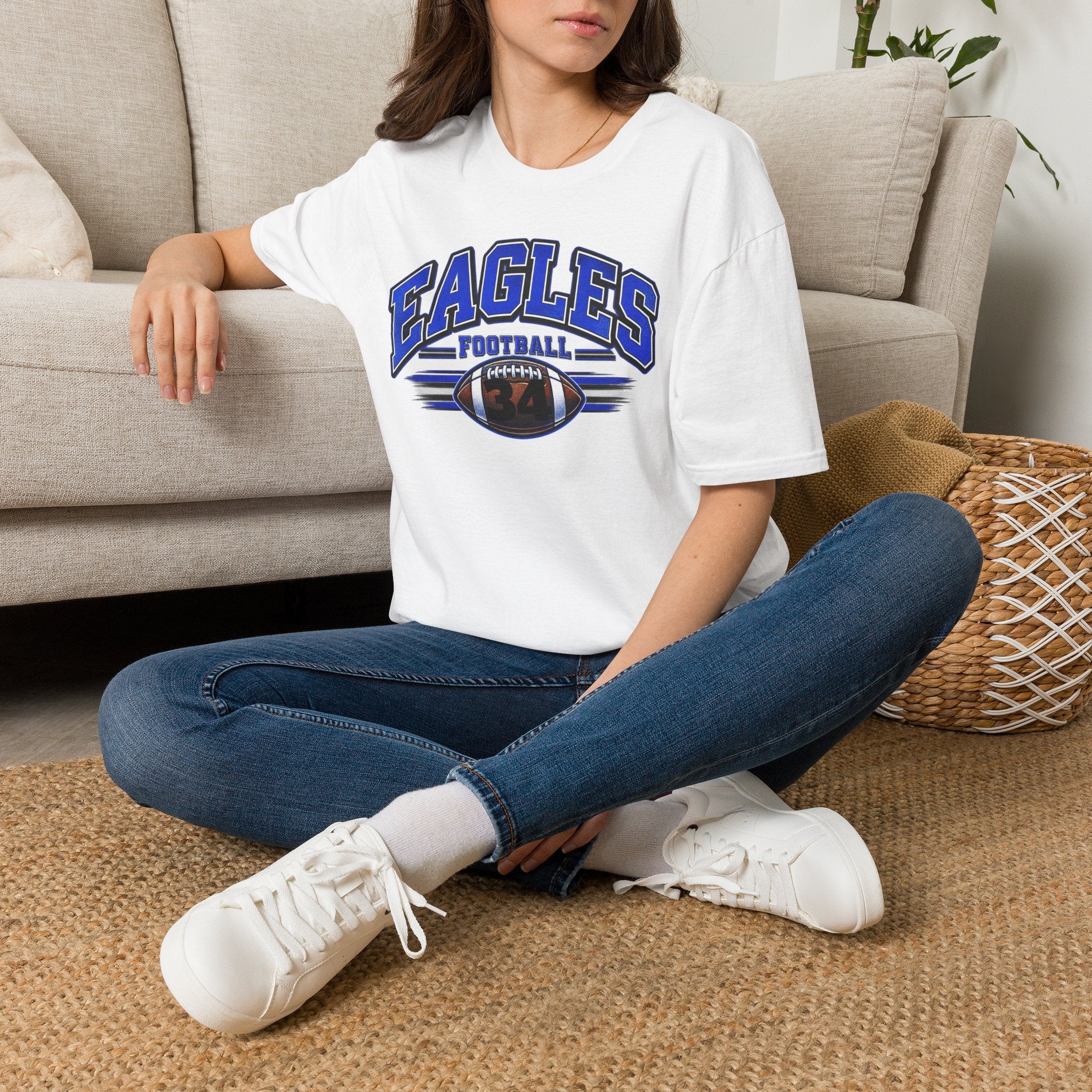 Eagles Football T-Shirt — Retro Team Logo Tee for Fans