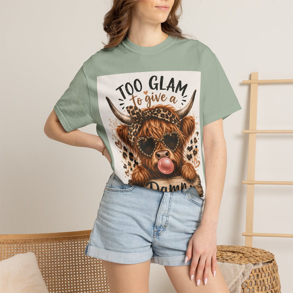 Too Glam to Give a Damn Cow Graphic T-Shirt