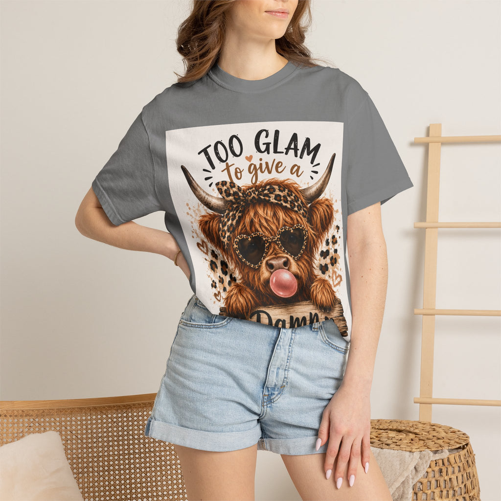 Too Glam to Give a Damn Cow Graphic T-Shirt