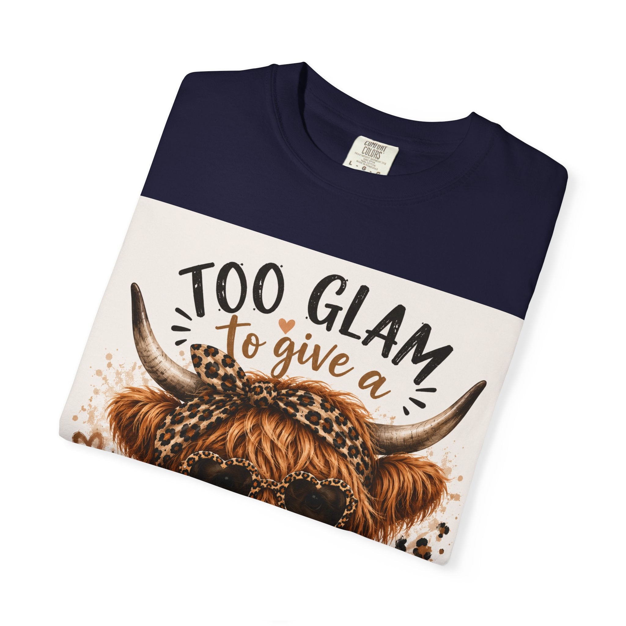 Too Glam to Give a Damn Cow Graphic T-Shirt