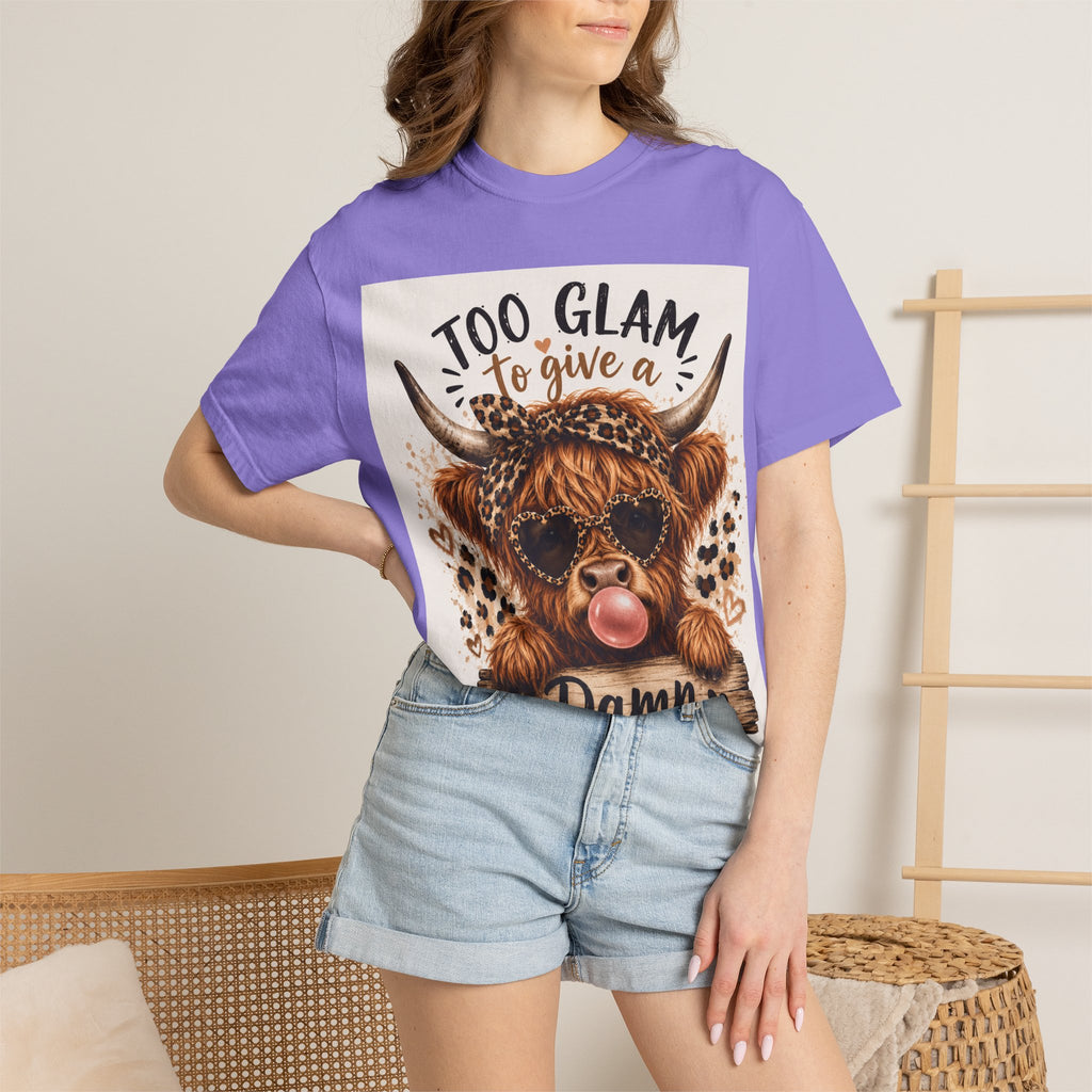 Too Glam to Give a Damn Cow Graphic T-Shirt
