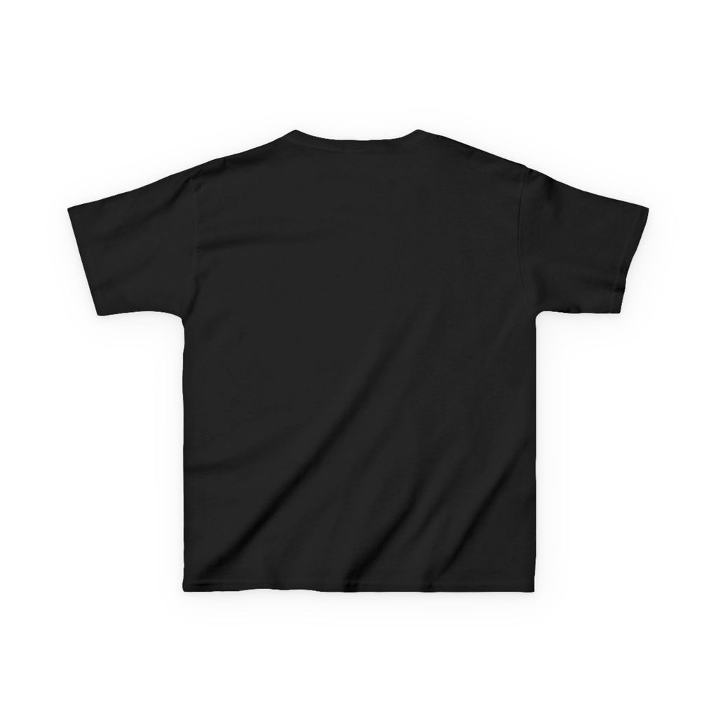 Kids Halloween Tee — "Too Cute to Spook" Black Cat Pumpkin Shirt