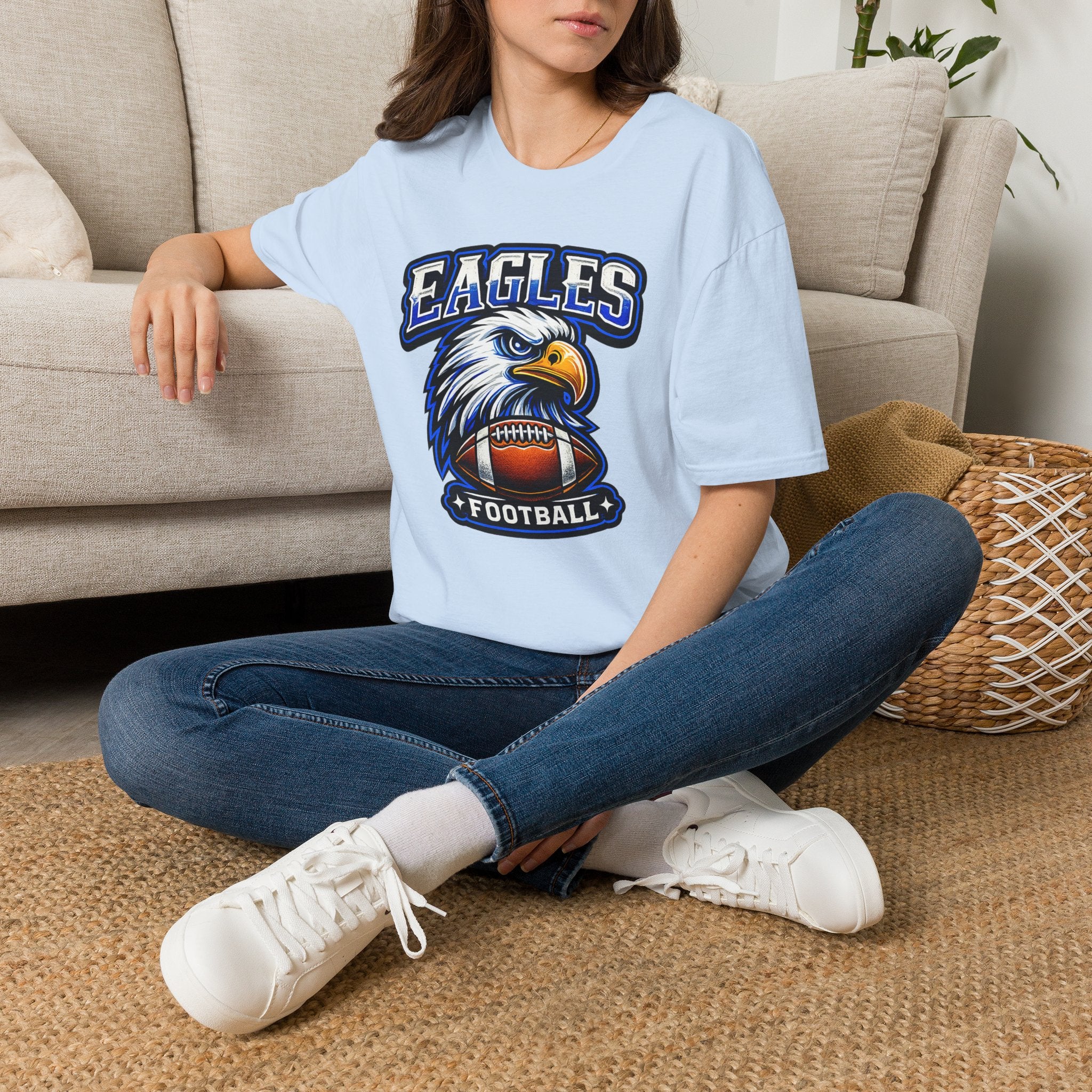 Eagles Football T-Shirt — Bold Eagle Helmet Graphic Tee