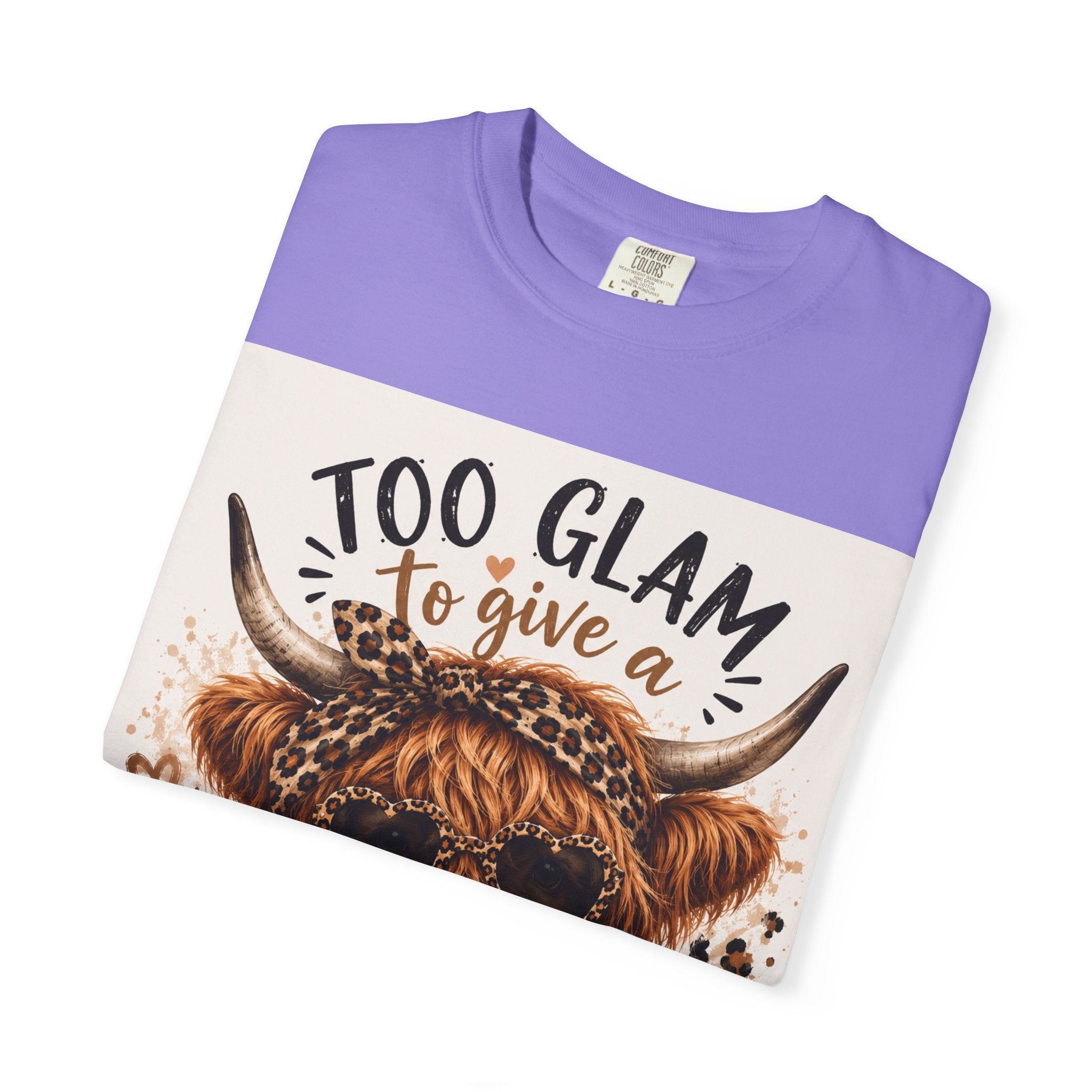 Too Glam to Give a Damn Cow Graphic T-Shirt