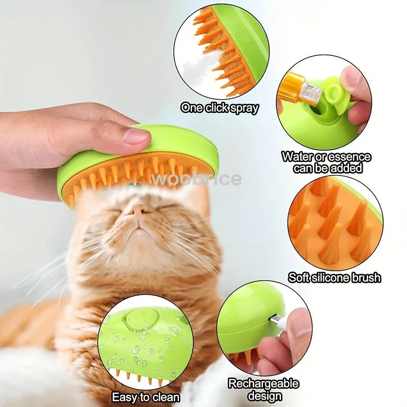 3-in-1 Pet Grooming & Deshedding Brush