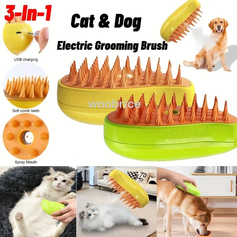 3-in-1 Pet Grooming & Deshedding Brush